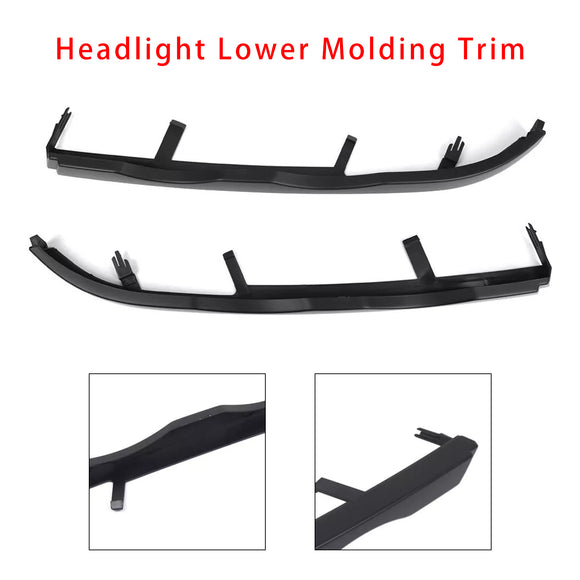 2PCS Front Bumper Headlight Lower Molding Trim For BMW 3 Series E46 4Door 1998-2001