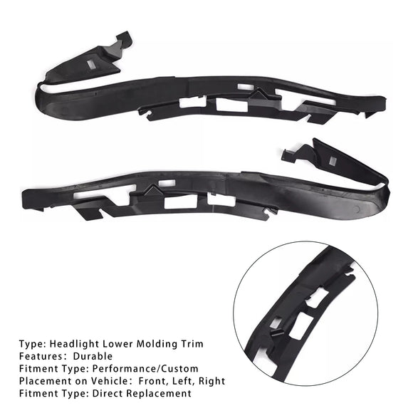 2PCS Frontstoßstange Scheinwerfer Untere Zierleiste für BMW 5er F10 F18 10-14