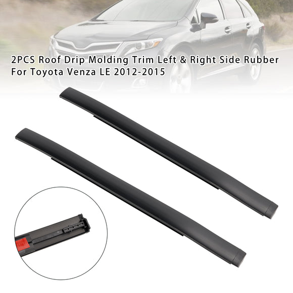 2 uds moldura por goteo de techo moldura izquierda  &  goma lateral derecha para Toyota Venza LE 2012-2015/Toyota Venza Base 2009-2011
