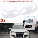 2PCS Front Headlight Lens Headlamp Clear Cover 1K6941005S For VW Golf 5 MK5 2005-2009-3