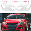2PCS Front Headlight Lens Headlamp Clear Cover 1K6941005S For VW Golf 5 MK5 2005-2009-2