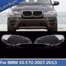2PCS Clear Headlight Lens Cover Headlamp Left+Right For BMW X5 E70 2007-2013-2