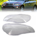 2PCS Clear Headlight Lens Cover Headlamp Left+Right For BMW X5 E70 2007-2013-1