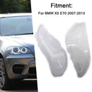 2PCS Clear Headlight Lens Cover Headlamp Left+Right For BMW X5 E70 2007-2013-4