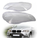 2PCS Clear Headlight Lens Cover Headlamp Left+Right For BMW X5 E70 2007-2013-5