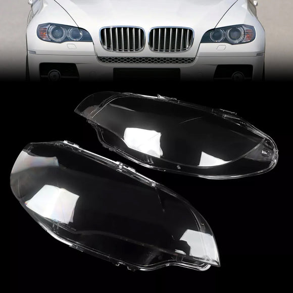 2kpl kirkas ajovalon linssin suojus ajovalo vasen+oikea malliin BMW E71 X6 2008-2014