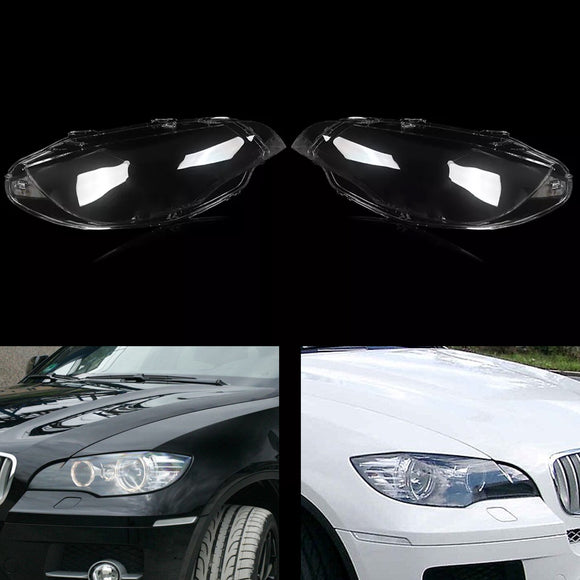 2kpl kirkas ajovalon linssin suojus ajovalo vasen+oikea malliin BMW E71 X6 2008-2014