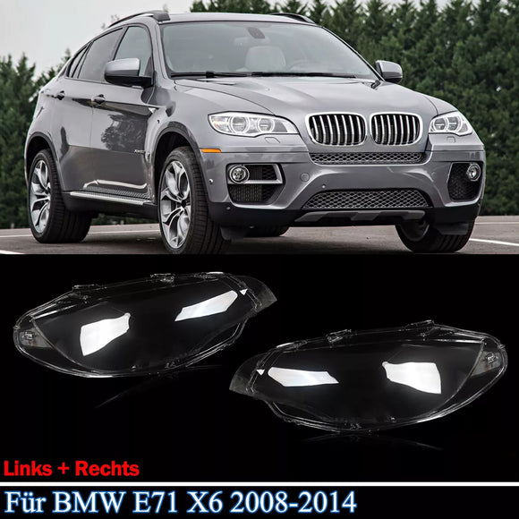 2kpl kirkas ajovalon linssin suojus ajovalo vasen+oikea malliin BMW E71 X6 2008-2014