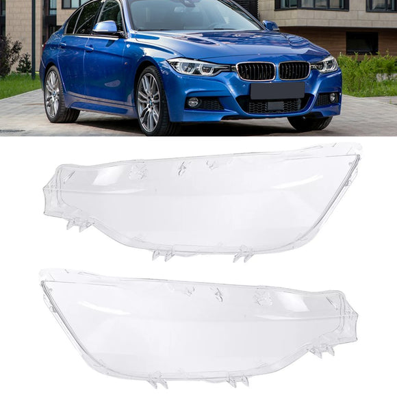 2 Stück Xenon-Scheinwerfer-Scheinwerfer, klare Linsenabdeckung für BMW 3er F30 2016–2018