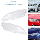 2 Stück Xenon-Scheinwerfer-Scheinwerfer, klare Linsenabdeckung für BMW 3er F30 2016–2018-4