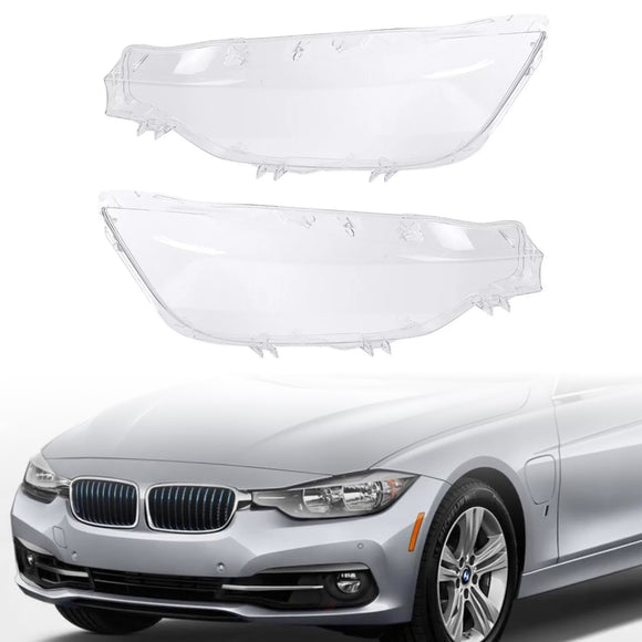2 Stück Xenon-Scheinwerfer-Scheinwerfer, klare Linsenabdeckung für BMW 3er F30 2016–2018