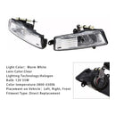 Pair Front Bumper Driving Fog Light Lamps For Audi A6 Avant 4F C6 2009-2011-6