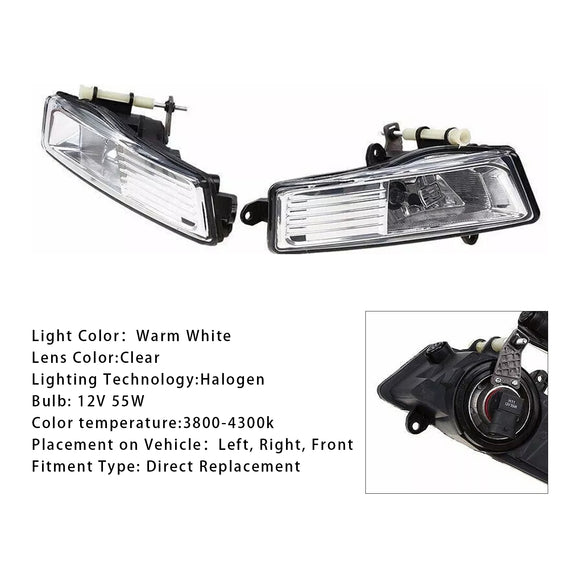 Pair Front Bumper Driving Fog Light Lamps For Audi A6 Avant 4F C6 2009-2011