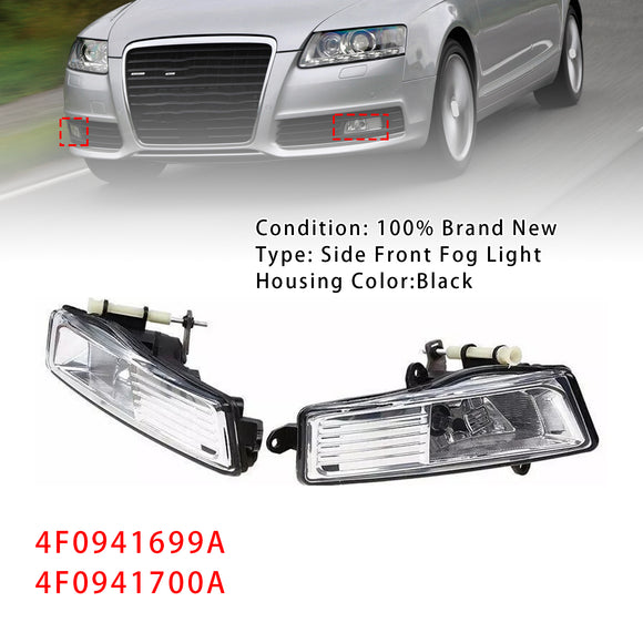 Pair Front Bumper Driving Fog Light Lamps For Audi A6 Avant 4F C6 2009-2011