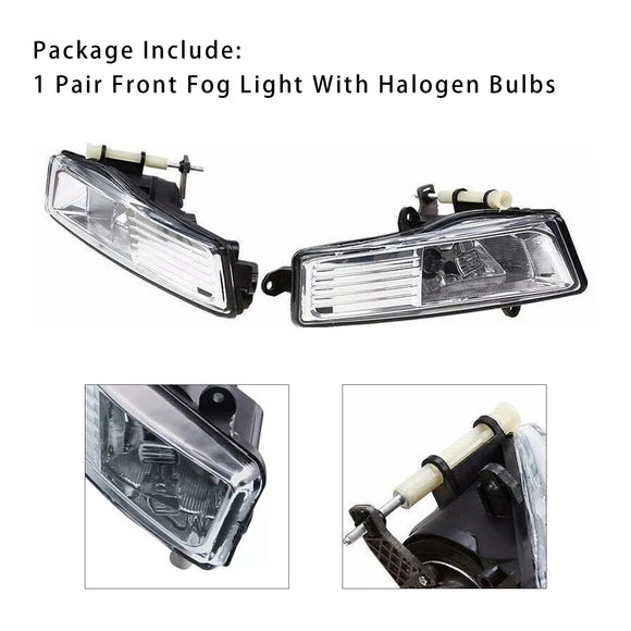 Pair Front Bumper Driving Fog Light Lamps For Audi A6 Avant 4F C6 2009-2011