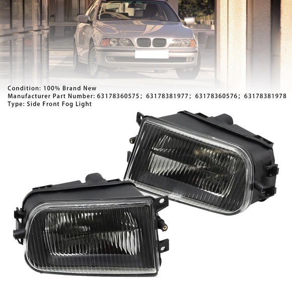 Pair Front Bumper Fog Light Lamps Without Bulbs For BMW E39 5-Serise 1995-1998