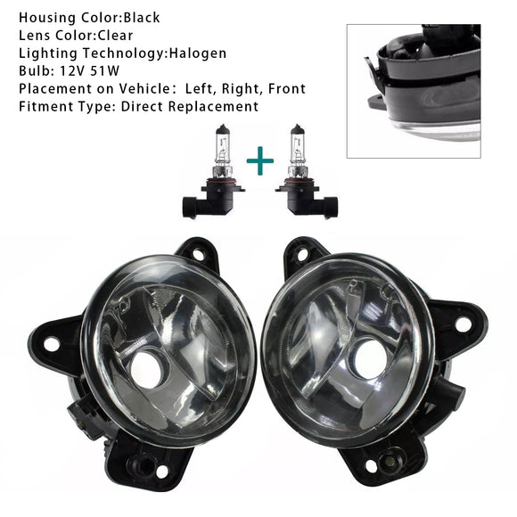 Pair Front Fog Light With Bulbs For VW Transporter T5 & Caravelle 2003-2010