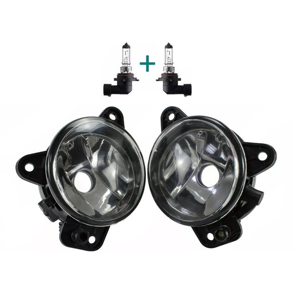 Pair Front Fog Light With Bulbs For VW Transporter T5 & Caravelle 2003-2010