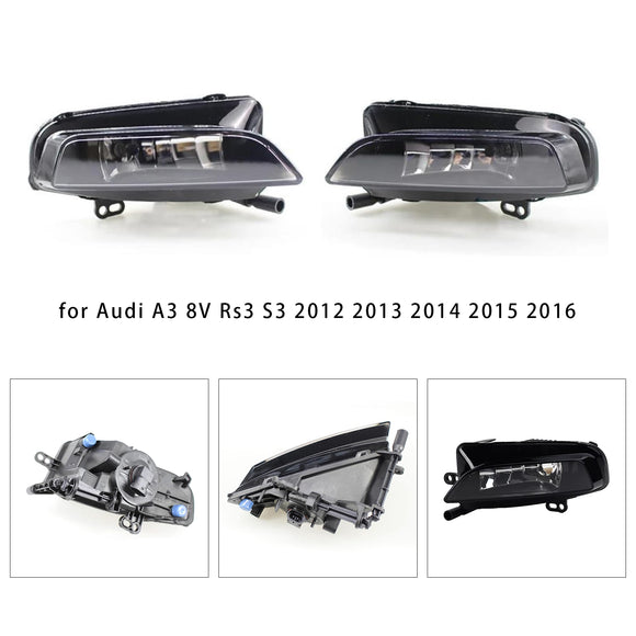 Par de faros antiniebla delanteros derechos con bombillas para Audi A3 8V Rs3 S3 2012-2016