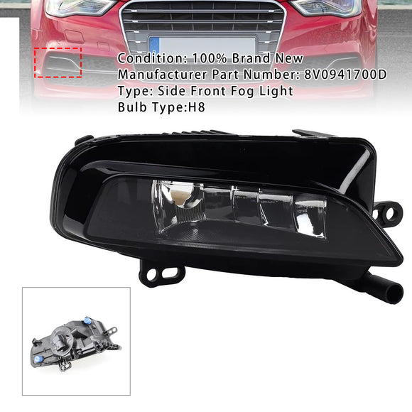 1 Uds. Lámparas de luz antiniebla delantera derecha con bombillas para Audi A3 8V Rs3 S3 2012-2016