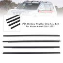 4PCS Window Weather Strip Seal Belt For Nissan X-trail 2001-2007-3