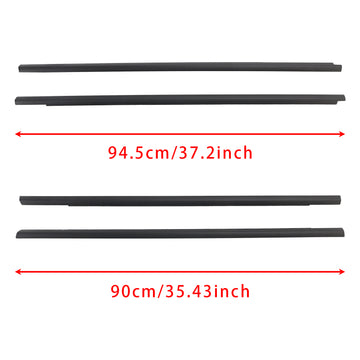 4PCS Window Weather Strip Seal Belt For Nissan X-trail 2001-2007 - 0
