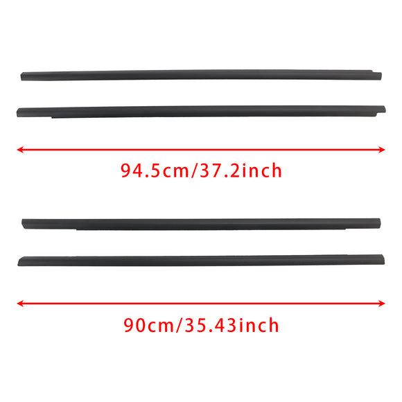 4PCS Window Weather Strip Seal Belt For Nissan X-trail 2001-2007