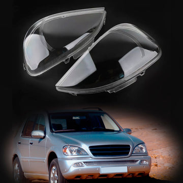 2 vitres de phares avant transparentes pour Mercedes-Benz Classe ML W163 2002-2005 - 0