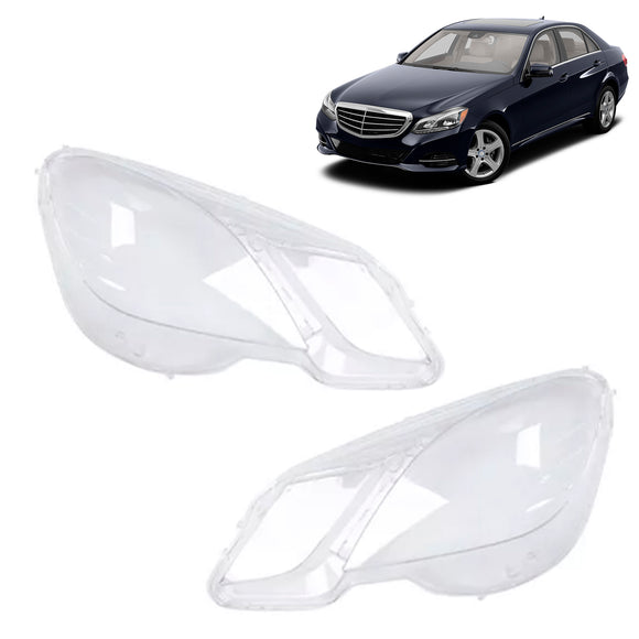 2 stuks transparante afdekkingen voor de koplampen van een Mercedes Benz E-Klasse W212 2009-2014