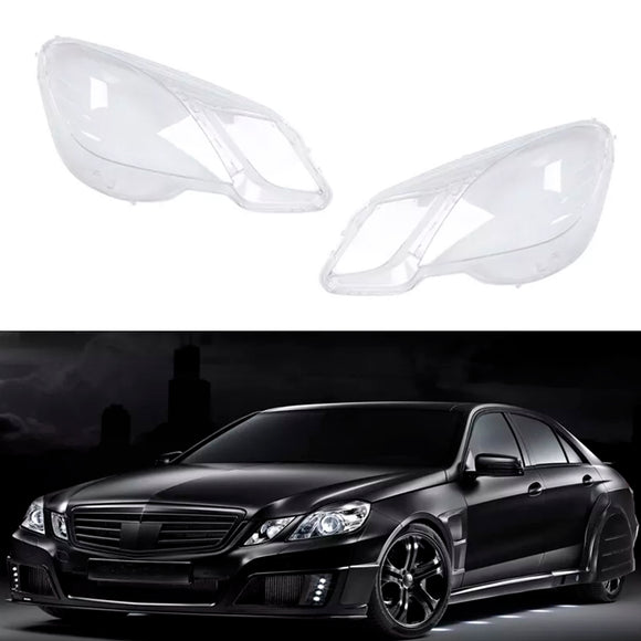 2 stuks transparante afdekkingen voor de koplampen van een Mercedes Benz E-Klasse W212 2009-2014