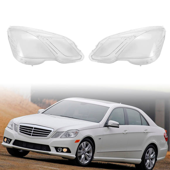 2 stuks transparante afdekkingen voor de koplampen van een Mercedes Benz E-Klasse W212 2009-2014