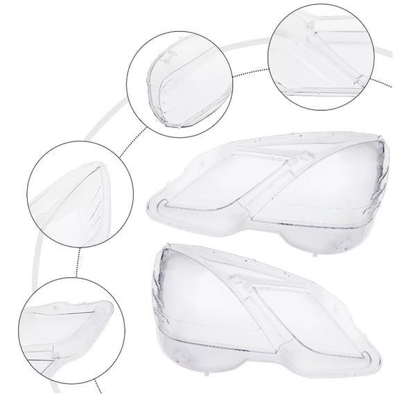 2 stuks transparante afdekkingen voor de koplampen van een Mercedes Benz E-Klasse W212 2009-2014