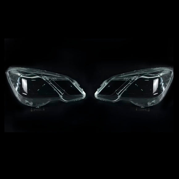 2 stuks transparante afdekkingen voor de koplampen van een Mercedes Benz E-Klasse W212 2009-2014