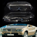 Cubierta transparente de cristal para faro delantero, 2 uds., para BMW X5 E53 2004-2006-4