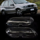 Cubierta transparente de cristal para faro delantero, 2 uds., para BMW X5 E53 2004-2006-2
