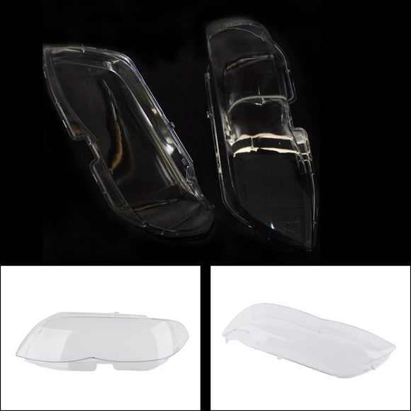 Cubierta transparente de cristal para faro delantero, 2 uds., para BMW X5 E53 2004-2006