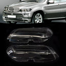 Cubierta transparente de cristal para faro delantero, 2 uds., para BMW X5 E53 2004-2006-1