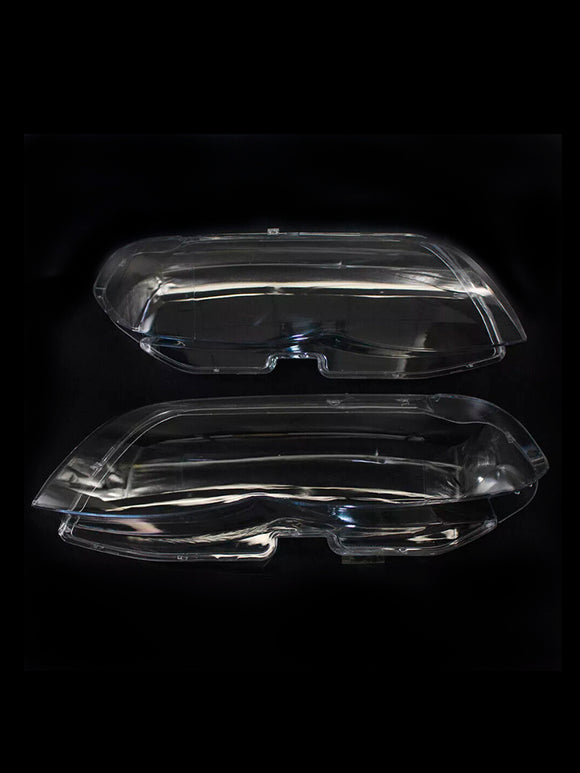 Cubierta transparente de cristal para faro delantero, 2 uds., para BMW X5 E53 2004-2006