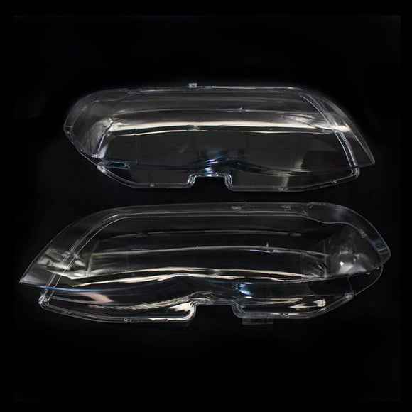Cubierta transparente de cristal para faro delantero, 2 uds., para BMW X5 E53 2004-2006