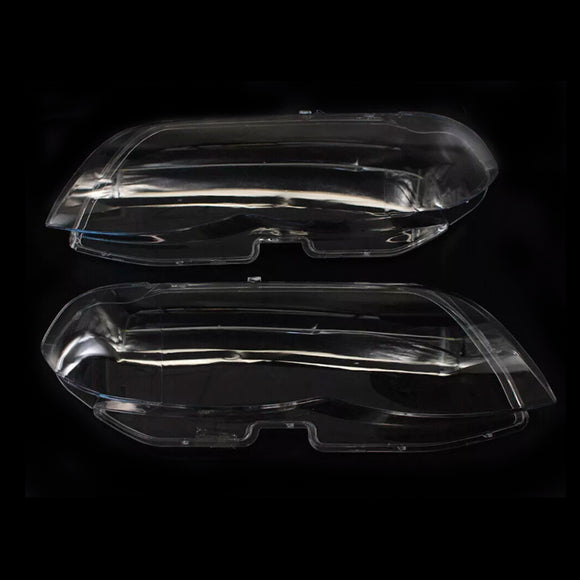 Cubierta transparente de cristal para faro delantero, 2 uds., para BMW X5 E53 2004-2006