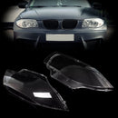 2PCS Frontscheinwerfer Glas Klare Abdeckung Für BMW 1er E81 E82 E87 E88 2003-2011-4