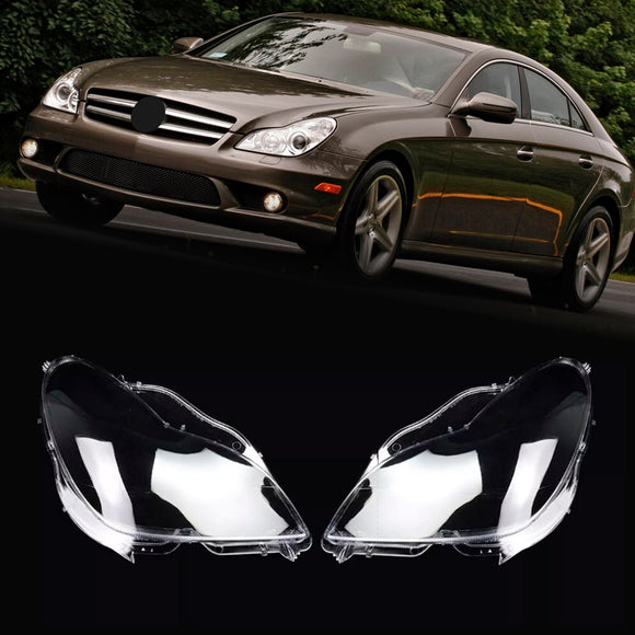 2 Stück klare Frontscheinwerferglasabdeckungen für Mercedes W219 CLS350 CLS500 2006-2011