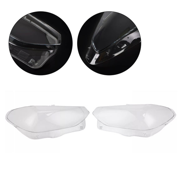 2PCS Front Headlight Glass Clear Cover For BMW X3 X4 G01 G02 G08 2018-2021
