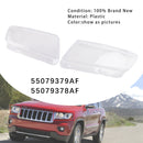 2pcs Headlight Lens Shell Cover Clear For Jeep Grand Cherokee 2011-2013-3