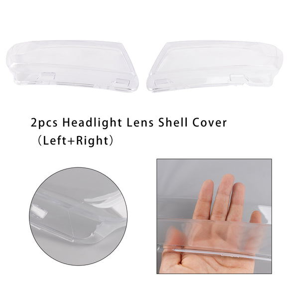 2pcs Headlight Lens Shell Cover Clear For Jeep Grand Cherokee 2011-2013