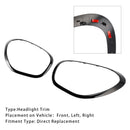 2 uds. Anillo ornamental de faros delanteros negros brillantes para Mini Cooper Countryman R60-5