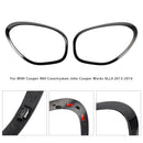 2 uds. Anillo ornamental de faros delanteros negros brillantes para Mini Cooper Countryman R60-8