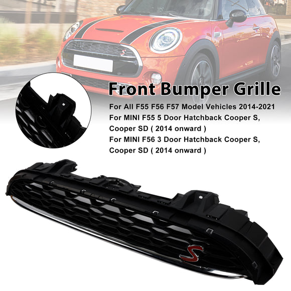 Grade dianteira preta 51137335528 da grade da malha cabe mini cooper f55 f56 f57 2014-2021