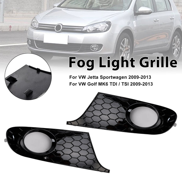 2PCS Fog Light Cover Grille Grill 5K0853666 Fit VW MK6 Golf Jetta 2009-2013