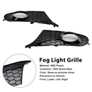 2PCS Fog Light Cover Grille Grill 5K0853666 Fit VW MK6 Golf Jetta 2009-2013-4